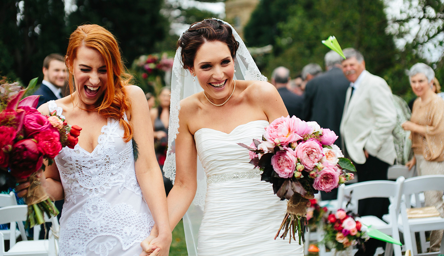 Steph & Claire’s / Stunning Werribee mansion Lesbian wedding
