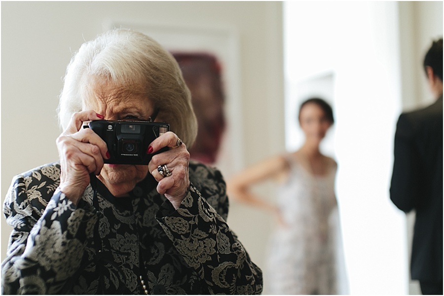 Nan with camera, great moment