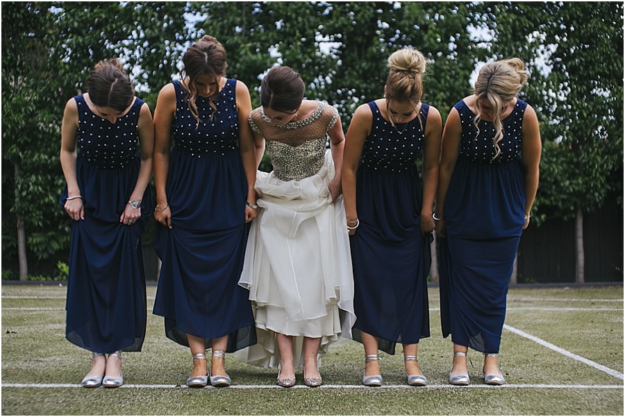 Bridesmaids and their shoes