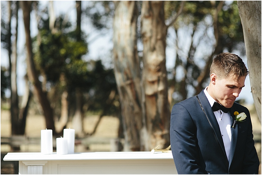 Powerful moment of groom waiting for bride