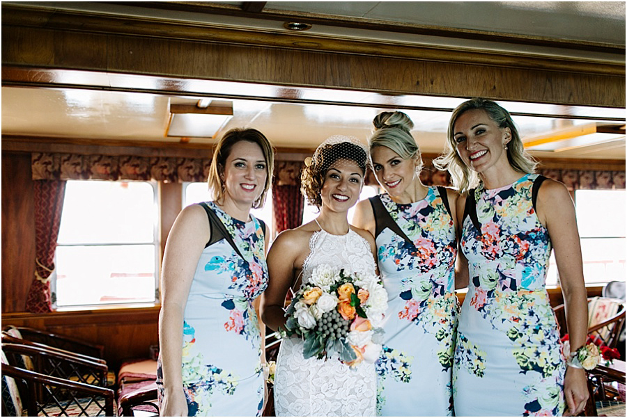 LJM Photography_Coastal boat wedding_Documentary Photographer_The bridesmaids