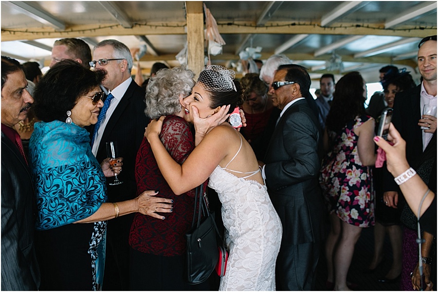 LJM Photography_Coastal boat wedding_Documentary Photographer_Hugs and kisses