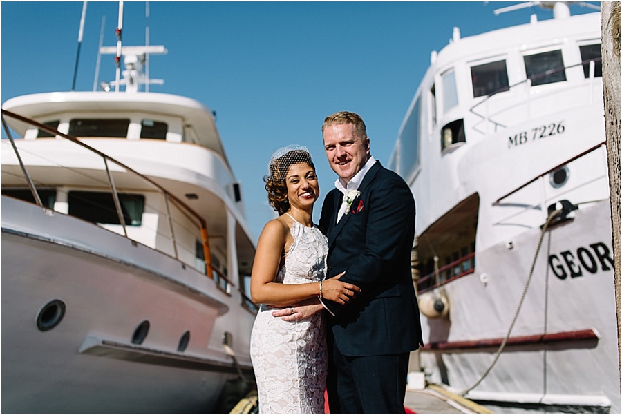 LJM Photography_Coastal boat wedding_Documentary Photographer_Creative portraits at the dock
