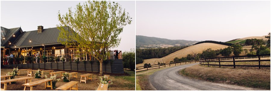 Yarra Valley wedding venues - Two shots of riverstone estate facade and driveway