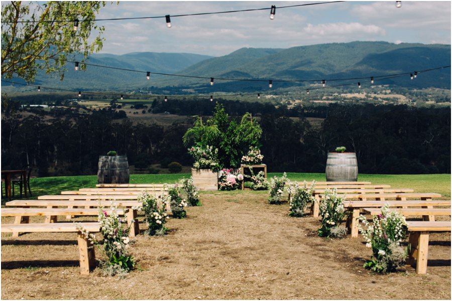 Yarra Valley wedding venues - Ceremony setup at riverstone estate