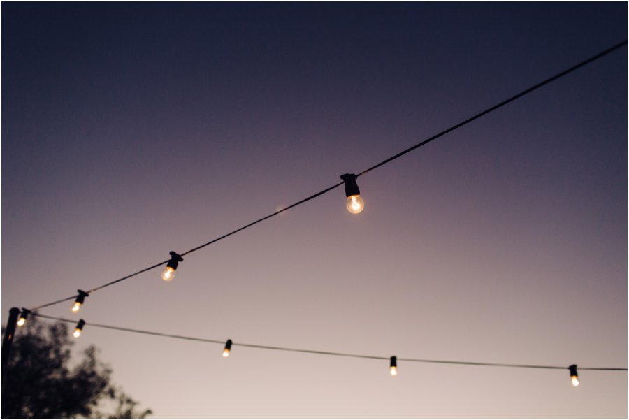 Yarra Valley wedding venues - Lights at dusk at Riverstone estate