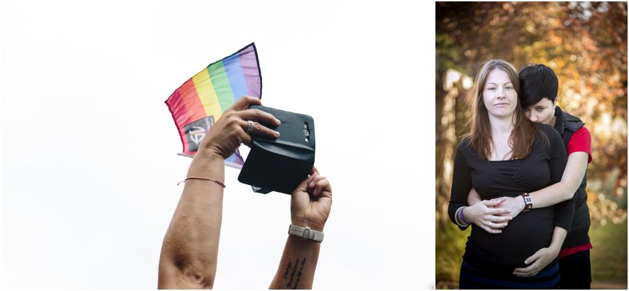 LJM Photography LGBTQI couple and rainbow flag