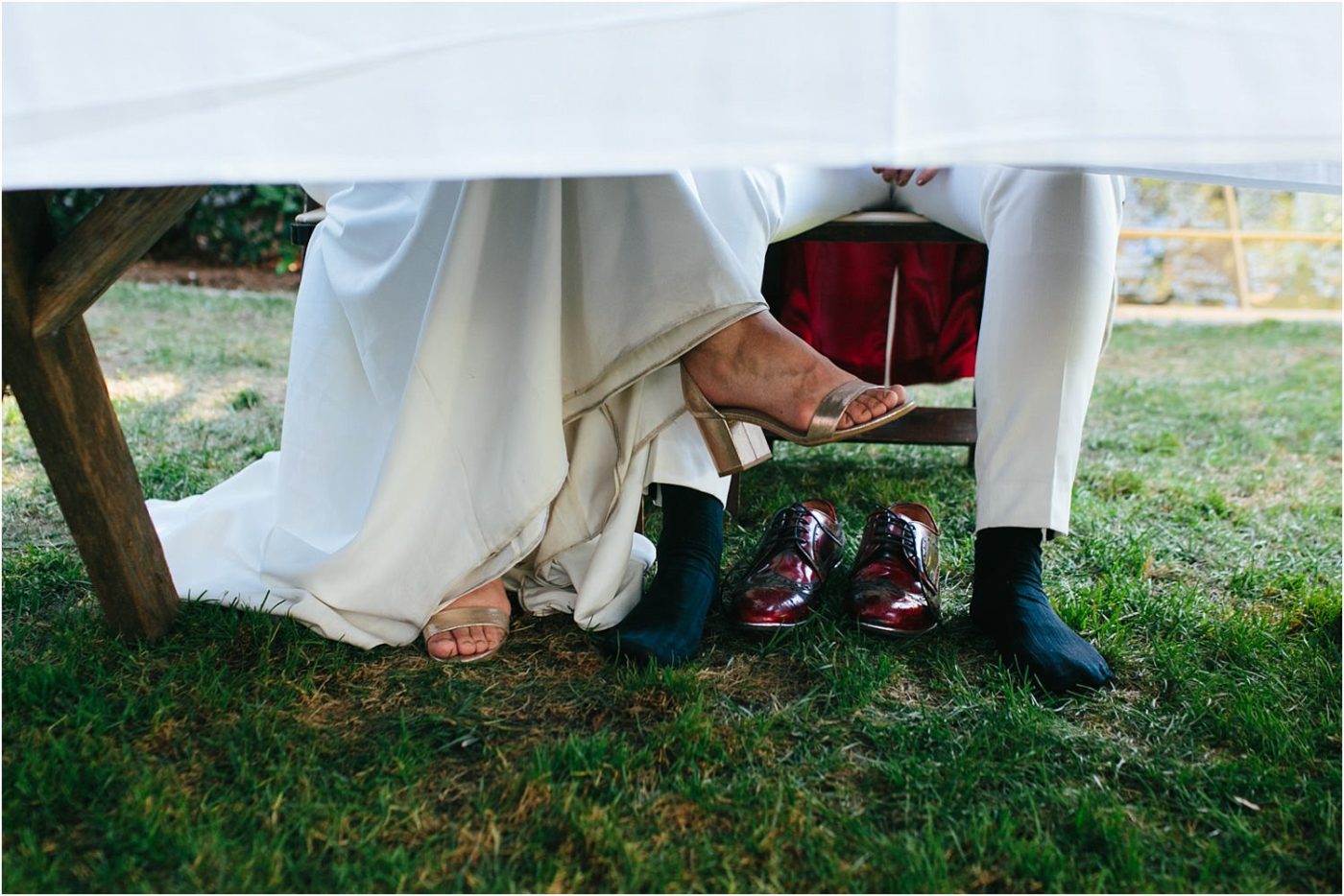 LJM Photography Destination Wedding Documentary photographer LBGTQI brides not wearing shoes from Shoe Game