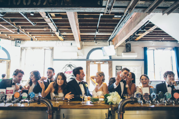 QUIRKY wedding party image at east brunswick club
