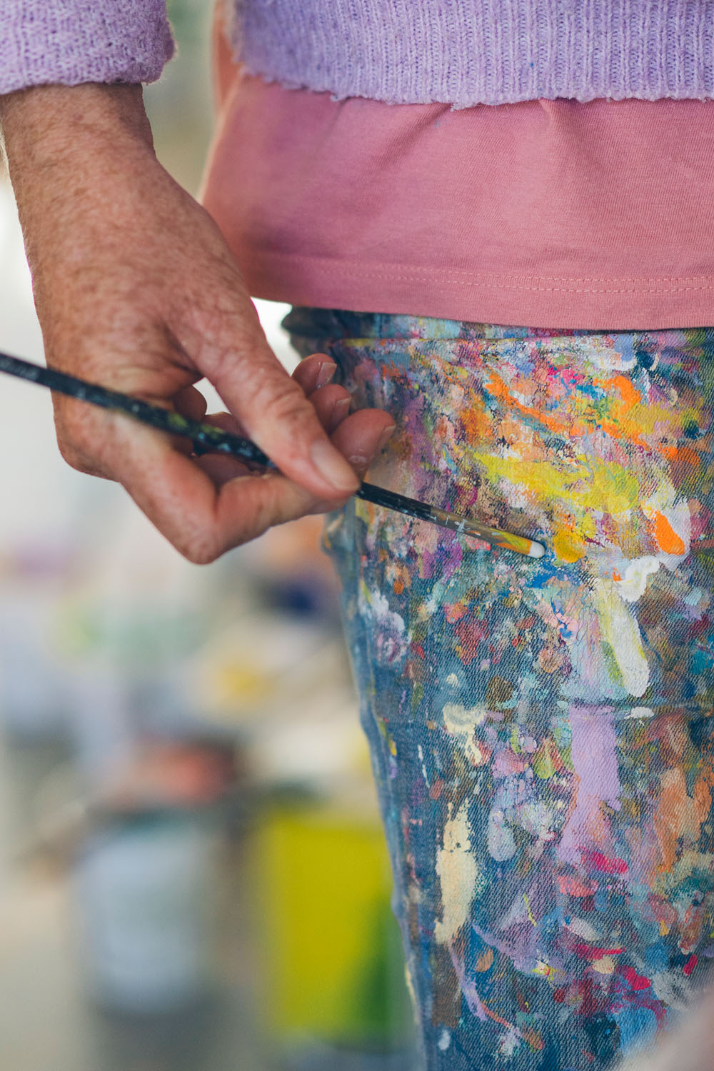 Personal branding portrait of Surf Coast artist in her studio