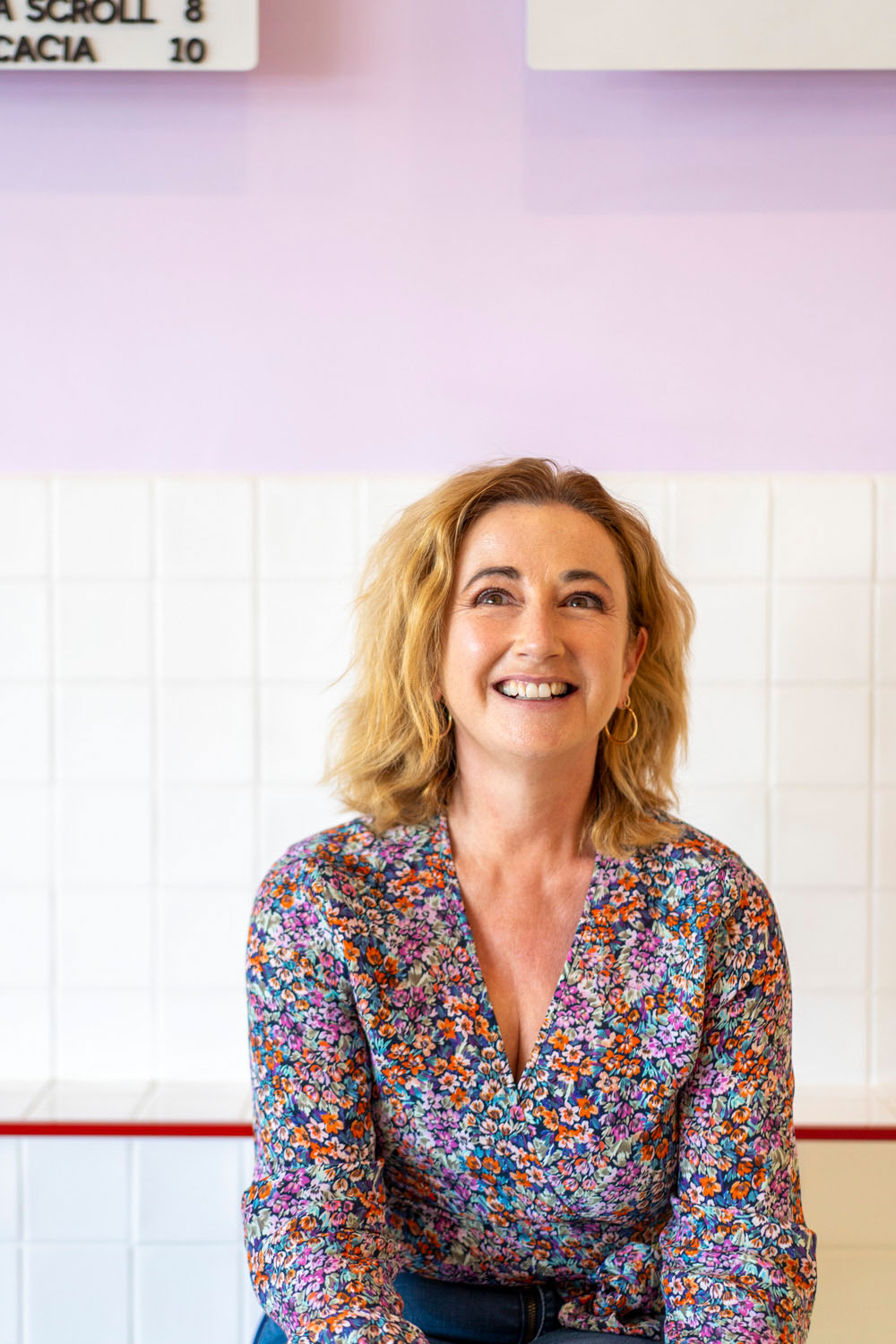 Documentary style brand portrait of graphic interior designer