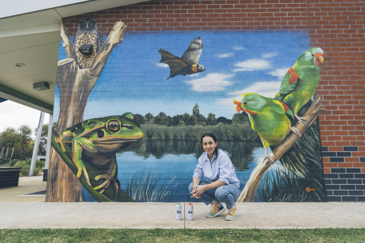 Documentary brand photography of an artist photographed within her creative environment