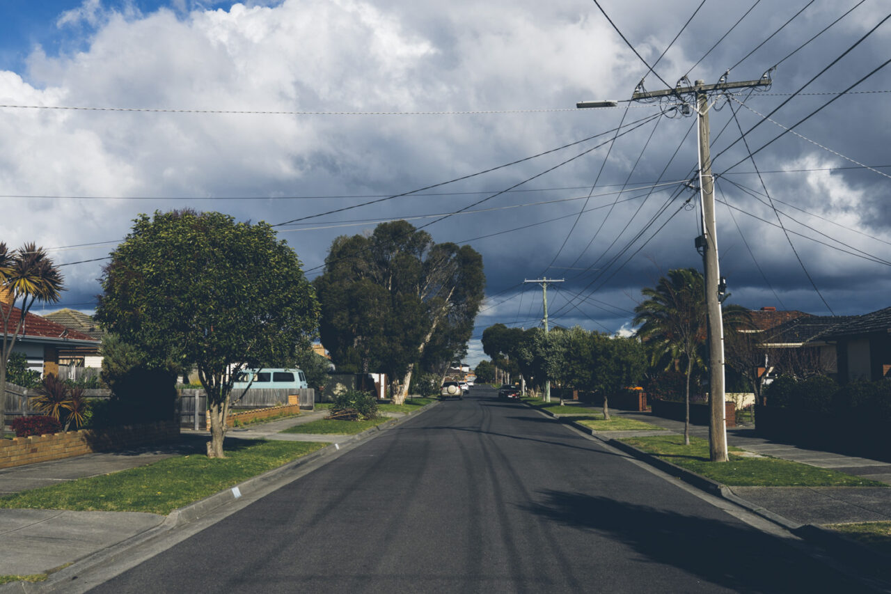 Quiet suburban Melbourne street documented as part of a deceased estate photography session by LJM Photography